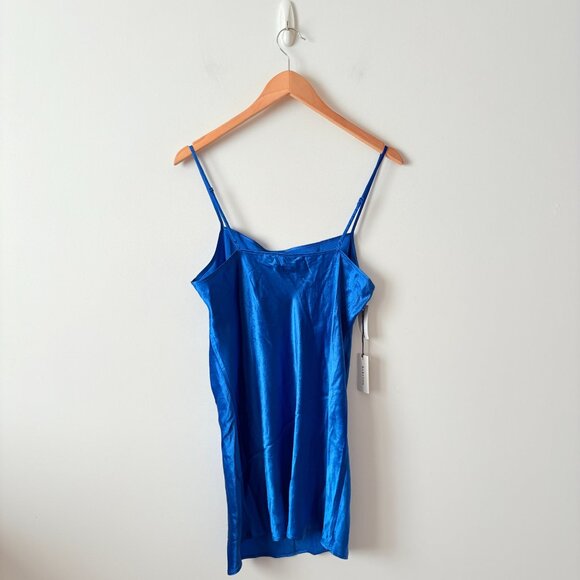 Aritzia Babaton Romero Slip Dress Bright Sapphire Blue NWT Size Small - Picture 3 of 6